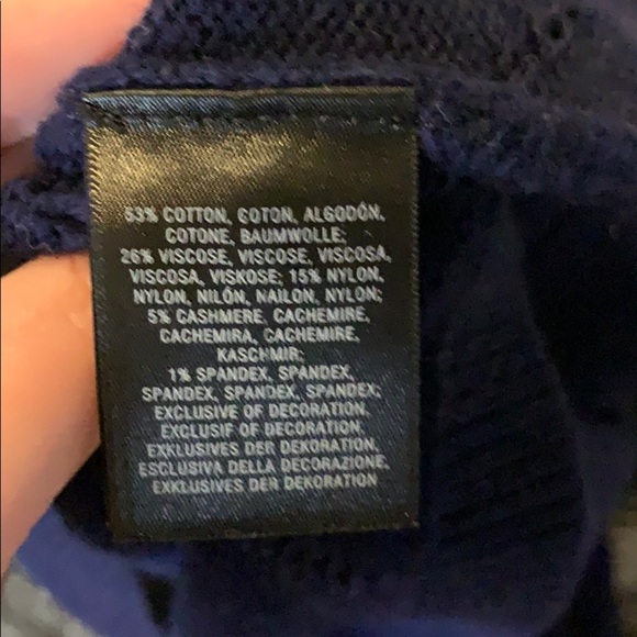 Moth for Anthropologie Keyhole Tie Back Sweater M | Navy Blue Knit Open Back GUC - Picture 6 of 7